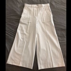 Cropped wide leg slack pants